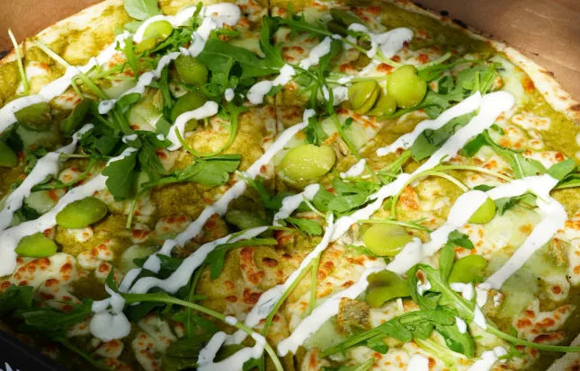 Notre pizza du mois se met au vert !