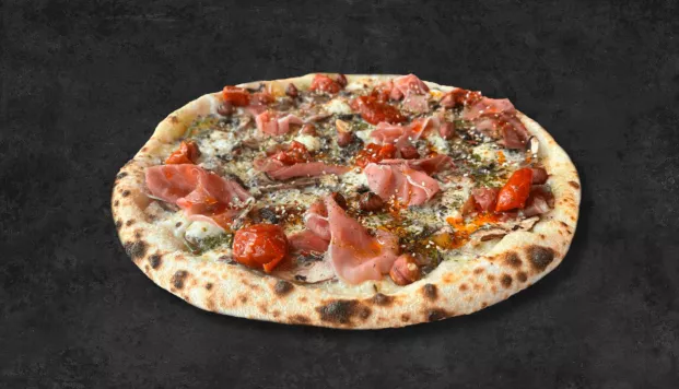 pizza signature noisettes champignons persillade vannes