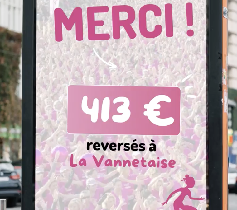 Octobre Rose : 413€ récoltés pour La Vannetaise ! 🌸